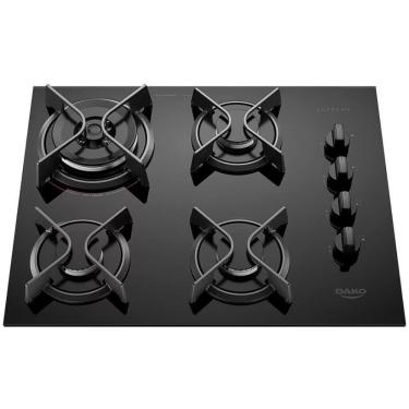 Imagem de Cooktop A Gás 4 Bocas Dako Supreme Tripla Chama Preto Bivolt