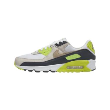 Imagem de Nike Tênis masculino Air Max 90 (DM0029-107, branco/ciber/cinza escuro fumê cáqui), Branco/ciber/cinza escuro fumê cáqui, 37