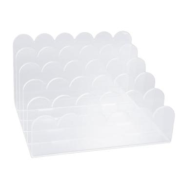 Imagem de Aqur2020 Organizador de Correio de Mesa, Classificador de Arquivo Vertical de Acrílico Com 5 Slots 6,85 X 6,54 X 4,1 pol. Classificador de Transparente para Mesa de Escritório e