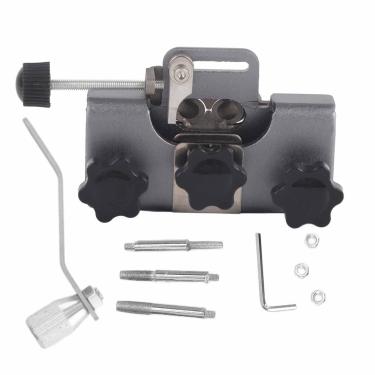 Imagem de Afiador de motosserra, manivela portátil com material de liga de alumínio para a maioria das motosserras e serras elétricas (cinza)