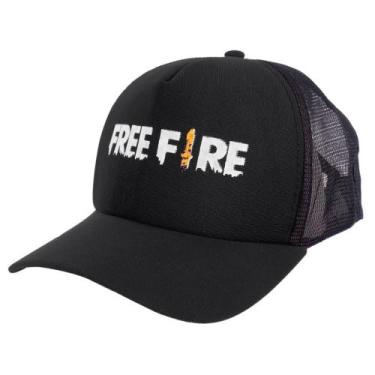 Imagem de Boné Freefire Trucker aba Curva Gamer Redinha e Ajustavel BTP2 - CJJ S