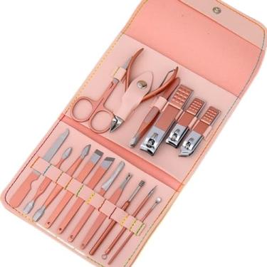 Imagem de THJKUPO Conjunto completo de ferramentas de reparo de unhas e pés de aço inoxidável, alicate de pele morta, conjunto de cortador de unhas