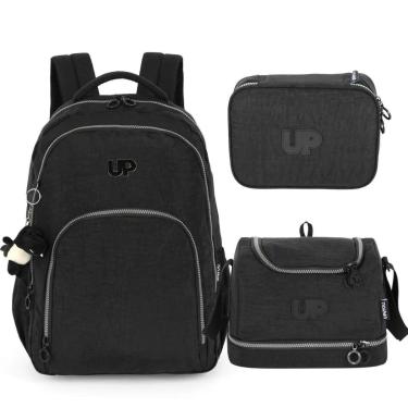 Imagem de KIT MOCHILA ESCOLAR LANCHEIRA ESTOJO BOX BOLSA CRINKLE DINO UP4YOU-Unissex