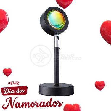Imagem de Mini Ring Light Sunset Projetor Lâmpada Usb Vermelho