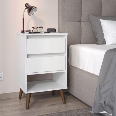 Imagem de Mesa De Cabeceira Retrô Melu Branco