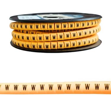 Imagem de Identificador Cabos e Fios Letra W Anilha 4mm a 6mm 500 Pçs - Stark El