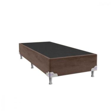 Imagem de Base Para Cama Box Solteiro 88x188x28 Sued Marrom Portobel Marrom