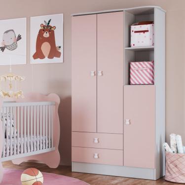 Imagem de Guarda Roupa Infantil 3 Portas 2 Gavetas Tedy Percasa