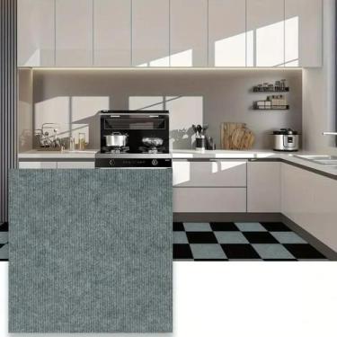 Imagem de Kit 15 placas Carpete Autocolante 60x60cm - Cinza - Grafite e Preto - 