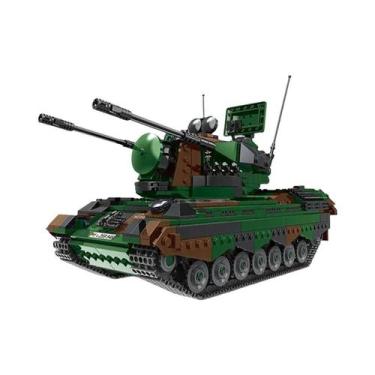 Imagem de Blocos De Montar DIY Série Militar Alemã: Trator HX-8 Elefant, Canhão 