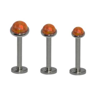 Imagem de Piercing De Aço Cirúrgico Com Pedra Opala Para Nariz, Labret, Hélice, 