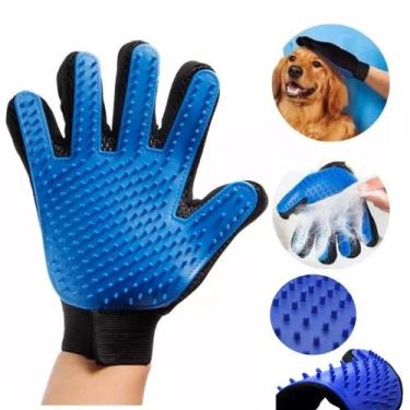 Imagem de Luva Escova Tira Pelos Cuidado Premium Pet - AL
