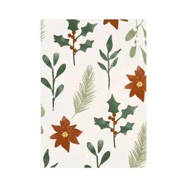 Imagem de Pintura Em Tela De Bola De Natal Com Floco De Neve E Azevinho Fosco Pa