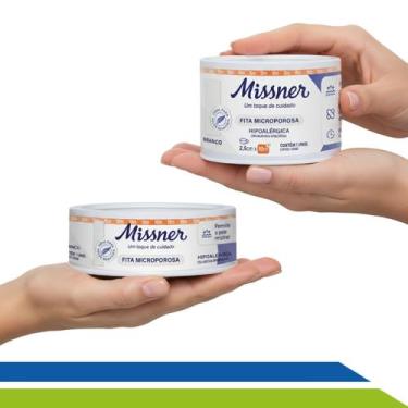 Imagem de Fita Microporosa Hipoalérgica Branca Pele Sensível Curativo Bandagem M