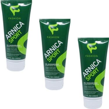Imagem de Gel Massageador Fashion Arnica Sport Bisnaga 200ml Kit 3 Unidades - Fa