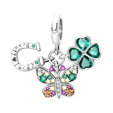 Imagem de Pingentes De Urso Fofo Banhados a Prata Para Pulseiras De Amizade Femi