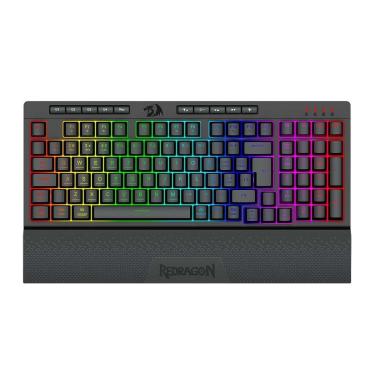 Imagem de Teclado Gamer sem Fio Redragon Shiva Pro 98 - 2.4GHz - RGB - Apoio de Pulso - Preto - K515RGB-PRO PT-Unissex