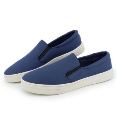 Imagem de Tênis Masculino Slip On Básico Para Trabalho Passeio Prático Casual Moderno de Calce Fácil Básico-Masculino