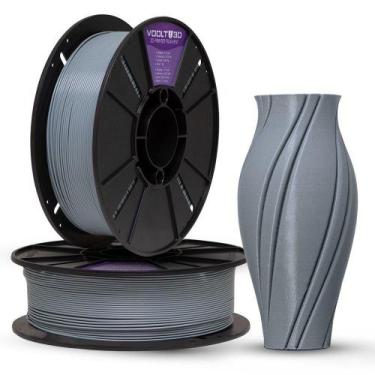 Imagem de Filamento ABS Cinza Claro Premium 1Kg, 1,75mm, Para Impressora 3D - Vo