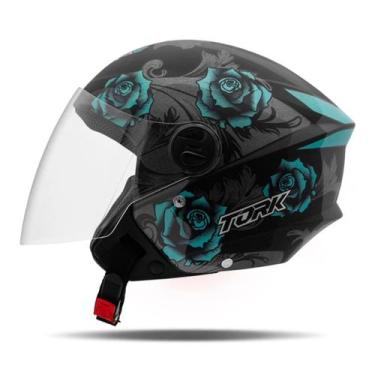 Imagem de Capacete New Liberty Three Flowerss Elite Pro Tork Brilhante, AZUL, 58
