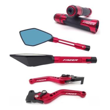 Imagem de Kit Manete Manopla Retrovisor Fazer 250 150 Fz25 Fz15 Abs - Special Li