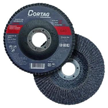 Imagem de Kit Disco Flap 4.1/2 Refratário Carbureto Silício GR 40 62047 - CORTAG