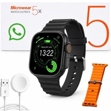 Imagem de Smartwatch Ultra 5X Preto Relógio Inteligente GPS IA Tela HD Premium E