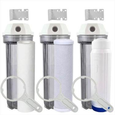 Imagem de Kit 9 3/4 Transparente 3 Filtro Carbon Block Pp Recarregável - Royal B
