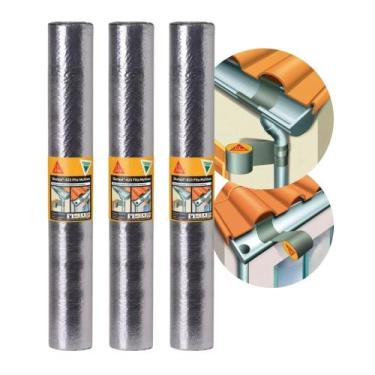 Imagem de Kit 3 Fita Manta Autoadesiva Asfáltica 100cm X 10m Multiseal Sika
