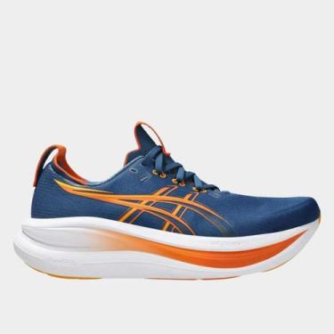 Imagem de Tênis Asics Gel-Nimbus 28 Masculino, Azul, Amarelo, 41