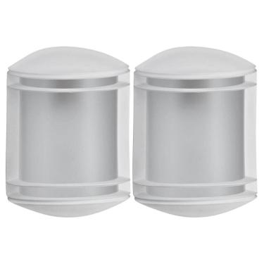 Imagem de Kit 2 Arandelas Luminárias de Parede Branco Elegance E27 Grade Redonda Lente Fosca Dita...