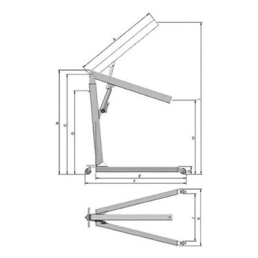 Imagem de Guincho Hidraulico Girafa Roda Ferro 500kg Bovenau G500E