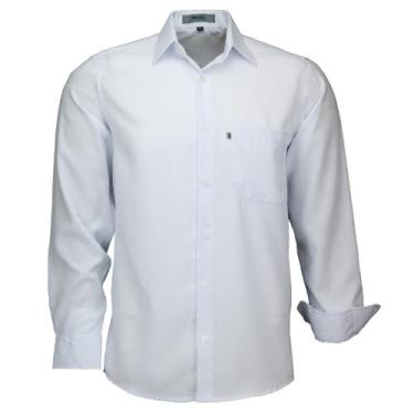 Imagem de Camisa Social Amil Microleve Masculina Clássica Manga Longa Não Amassa