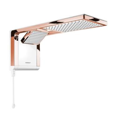 Imagem de Chuveiro Lorenzetti Acqua Duo Ultra Eletrônico Branco/Rose Gold, 220V
