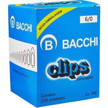 Imagem de Caixa de clips - Bacchi, Cinza