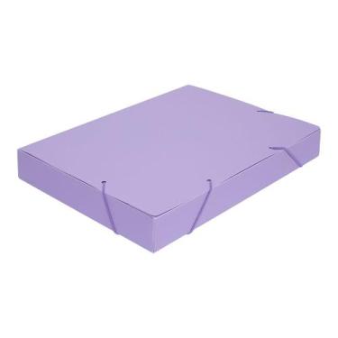 Imagem de Pasta Aba Elastico Oficio 245x335x40mm Polibras Lilas