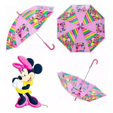 Imagem de Guarda Chuva Minnie - 4 a 12 anos - Reforçado Automatico - Minie Mine 