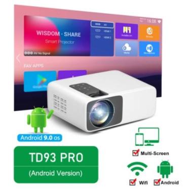 Imagem de Projetor Thundeal TD93 Pro Full HD 6000 Lúmens Android Wi-Fi C/Espelha