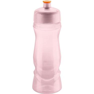 Imagem de Squeeze Esporte Fit 500ML Design Translúcido Esportivo Material Plástico Rosa Sanremo
