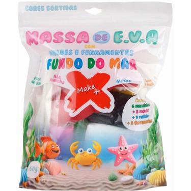 Imagem de Massa de Modelar de EVA Criativa Fundo do Mar com Molde Temático Animais Marinhos 60g