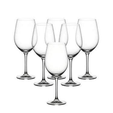 Imagem de Jogo com 6 Taças para Vinhos Bordeux 750ml Puro Cristal Edelita - Roje