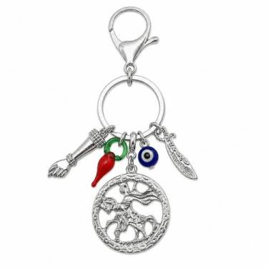 Imagem de Chaveiro Patuá Ogum Proteção Espiritual São Jorge Medalha - Balaio de 