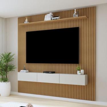 Imagem de Painel para TV até 75 Polegadas MDF 224CMX218CM Frisado Curitiba Marro