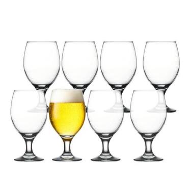 Imagem de Jogo 8 Taças De Vidro Vinho Agua Suco Drinks Chopp 400ml - Class Home