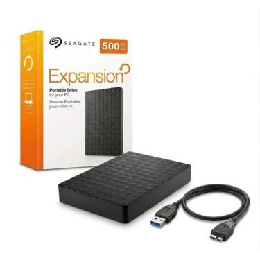 Imagem de HD Externo Portátil Seagate Expansion 500GB USB 3.0 Alta Velocidade Co