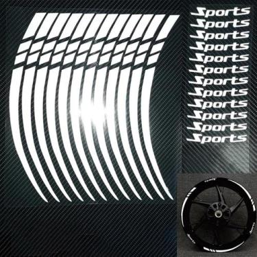 Imagem de Adesivos Refletivos Para Aro De Roda 12 Peças 18-21in Para Moto, Bicic