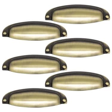 Imagem de 6 Puxador Concha Rosa Dourado Para Gaveta De Móveis Colonial (Antique Brilho)