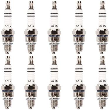 Imagem de QAZAKY 10pc Spark Plug A7TC para GY6 50cc 70cc 90cc 110cc 125cc 150cc ATV Scooter Pit Dirt Bike Moped Go Kart Quad Buggy TaoTao Buyang Roketa Sunl Baja Kymco Chinês