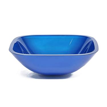 Imagem de CUBA DE VIDRO QUADRADA 35CM AZUL ESCURO