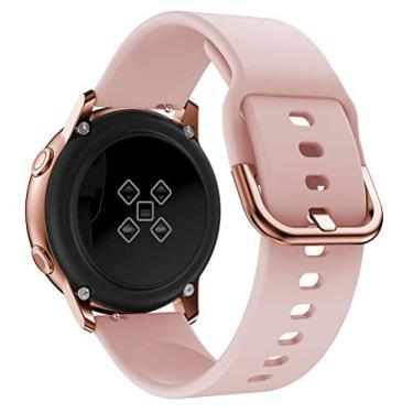 Imagem de Pulseira 20mm Moderna compatível com Samsung Galaxy Watch Active 1 e 2 - Galaxy Watch 3 41mm - Galaxy Watch 42mm - Amazfit GTR 42mm - Amazfit GTS - Amazfit Bip -Marca LTIMPORTS (Rose)